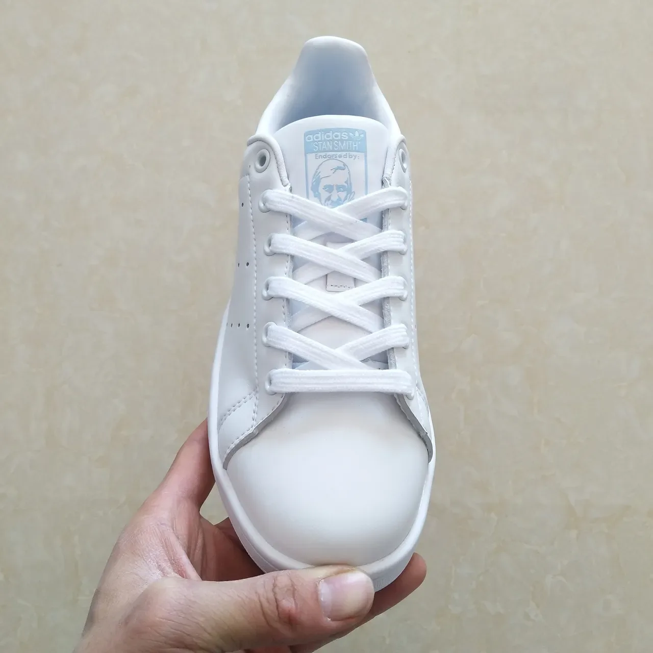 Adidas Stan Smith sneakers lifestyle blanc et bleu clair 13