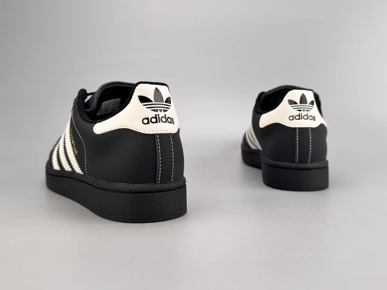 Adidas Superstar Black White Shell-Toe Three Stripes Lifestyle Sneakers 6