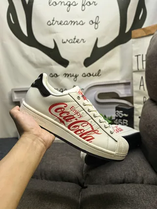 Adidas Superstar Collaboration Coca-Cola Off-White Lifestyle Sneakers 5