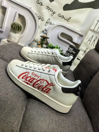 Adidas Superstar Collaboration Coca-Cola Off-White Lifestyle Sneakers 7