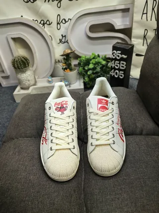 Adidas Superstar Collaboration Coca-Cola Off-White Lifestyle Sneakers 10