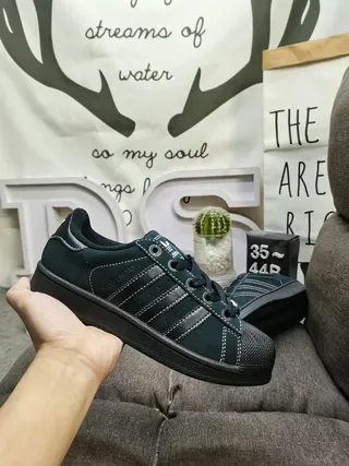 Adidas Superstar 深绿色麂皮生活休闲鞋 5
