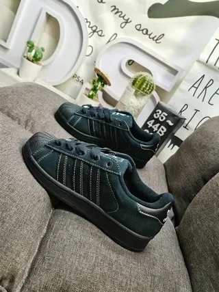 Adidas Superstar 深绿色麂皮生活休闲鞋 7