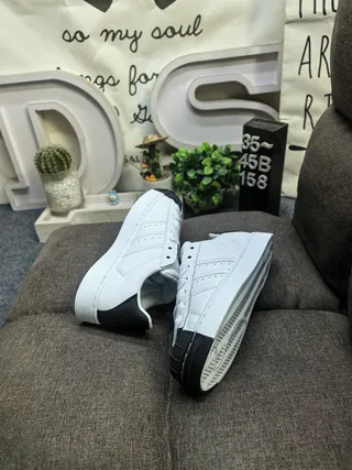 Adidas Superstar Tênis lifestyle cinza claro e preto 6