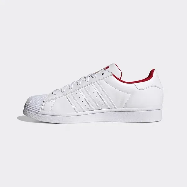 Adidas Superstar tênis lifestyle coração branco vermelho 13