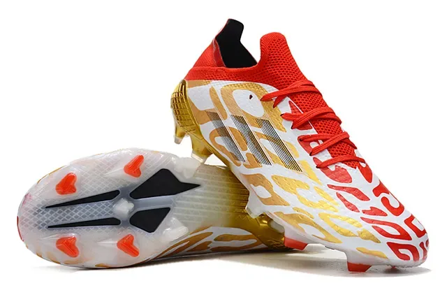 Adidas White Gold Low-Cut Cage Firm-Ground Soccer Shoes 3