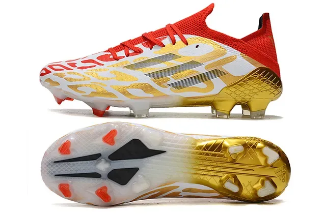 Adidas White Gold Low-Cut Cage Firm-Ground Soccer Shoes 5