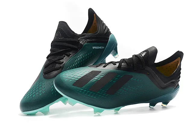 Adidas X Vert Transparente Coupe Basse Tige Synthétique Texturé Micro-Patterné Avant-Pied Terrain Ferme Chaussures de Football 2