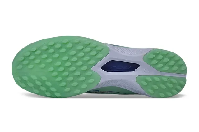 Adidas X Green White Low-Cut Synthetic Upper Molded Conical Studs Turf Soccer Shoes 6