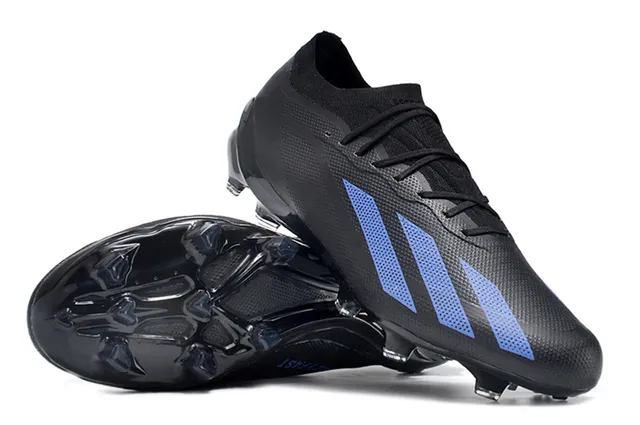 Adidas X Speedflow أسود أزرق أحذية كرة القدم للأرض الصلبة 2
