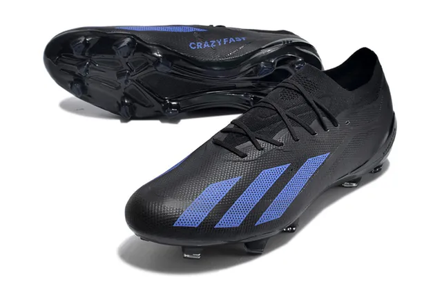 Adidas X Speedflow أسود أزرق أحذية كرة القدم للأرض الصلبة 3