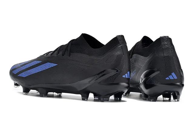 Adidas X Speedflow أسود أزرق أحذية كرة القدم للأرض الصلبة 4