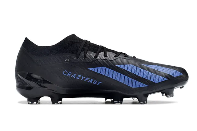 Adidas X Speedflow أسود أزرق أحذية كرة القدم للأرض الصلبة 5