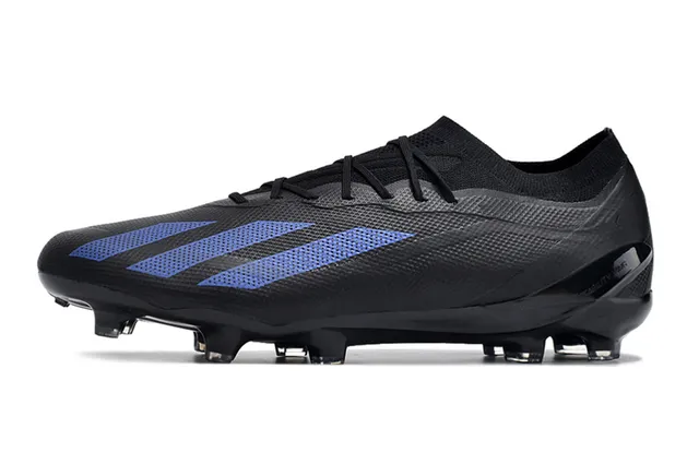 Adidas X Speedflow أسود أزرق أحذية كرة القدم للأرض الصلبة 6