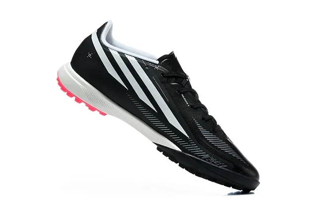 Adidas X Speedportal Hyperfast Black White Pink Sapatos de futebol para grama artificial 3