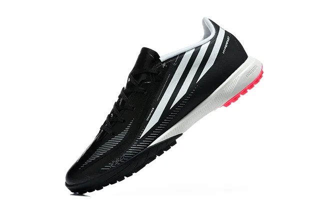 Adidas X Speedportal Hyperfast Black White Pink Sapatos de futebol para grama artificial 4