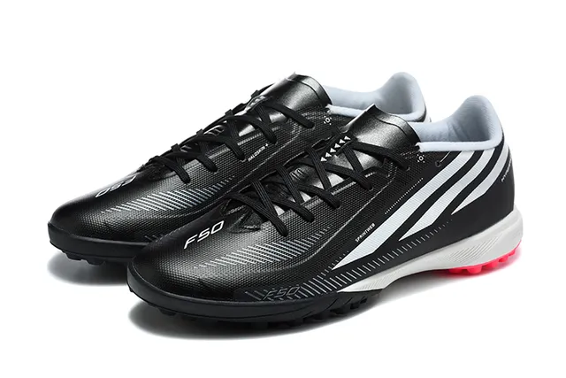 Adidas X Speedportal Hyperfast Black White Pink Sapatos de futebol para grama artificial 8