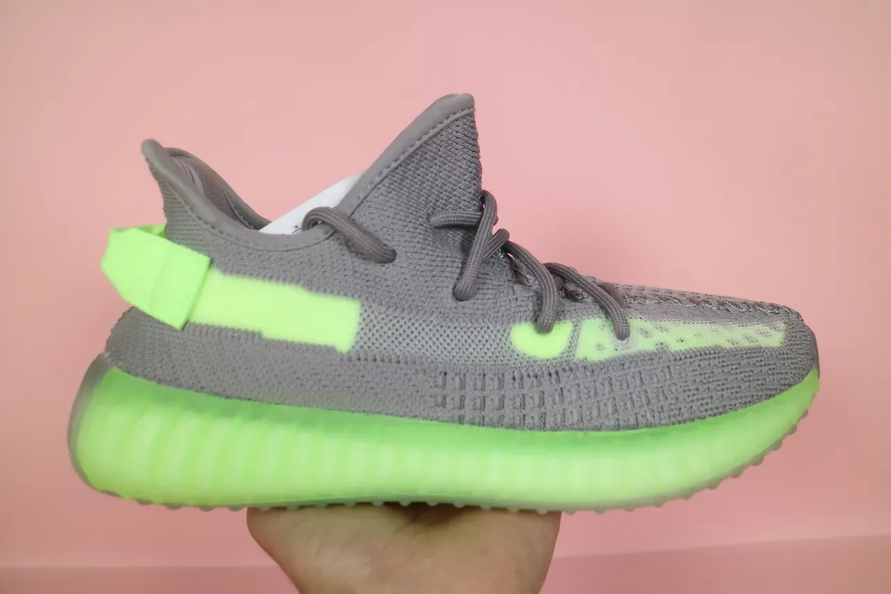 أديداس Yeezy Boost 350 V2 Glow Green حذاء رياضي لايف ستايل 8