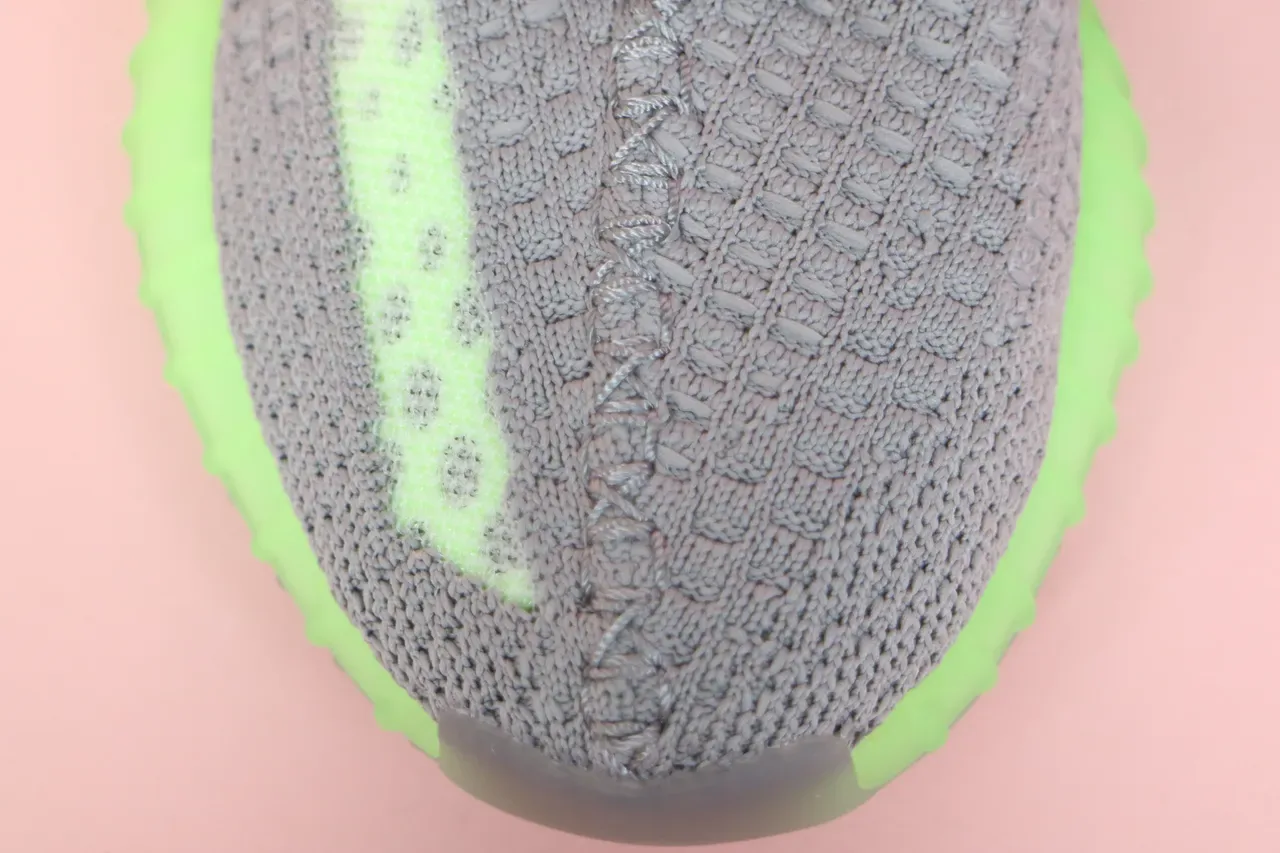 أديداس Yeezy Boost 350 V2 Glow Green حذاء رياضي لايف ستايل 12