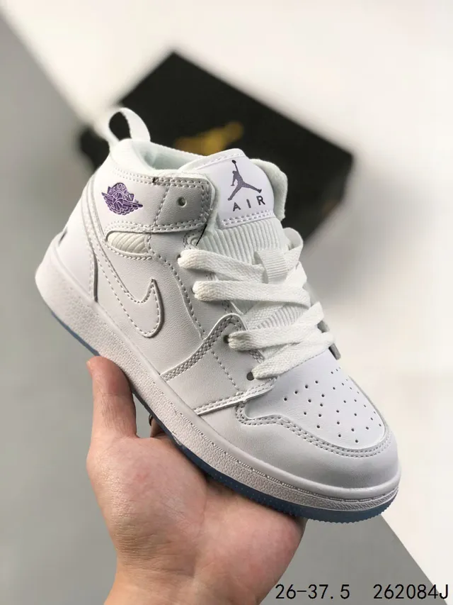 Tênis de basquete infantil Air Jordan 1 preto vermelho branco 5