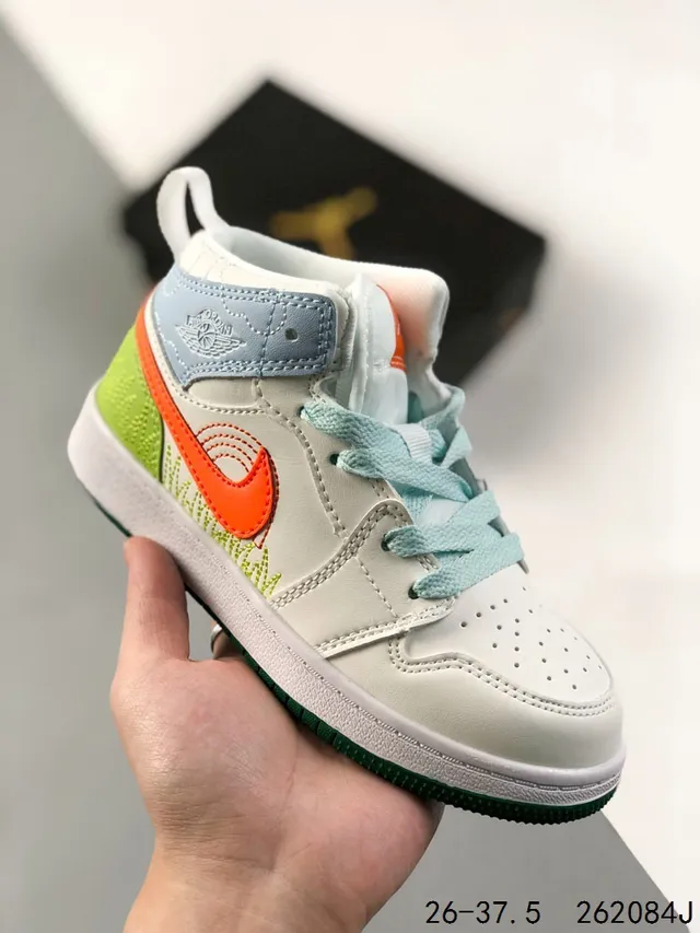 Tênis de basquete infantil Air Jordan 1 preto vermelho branco 7