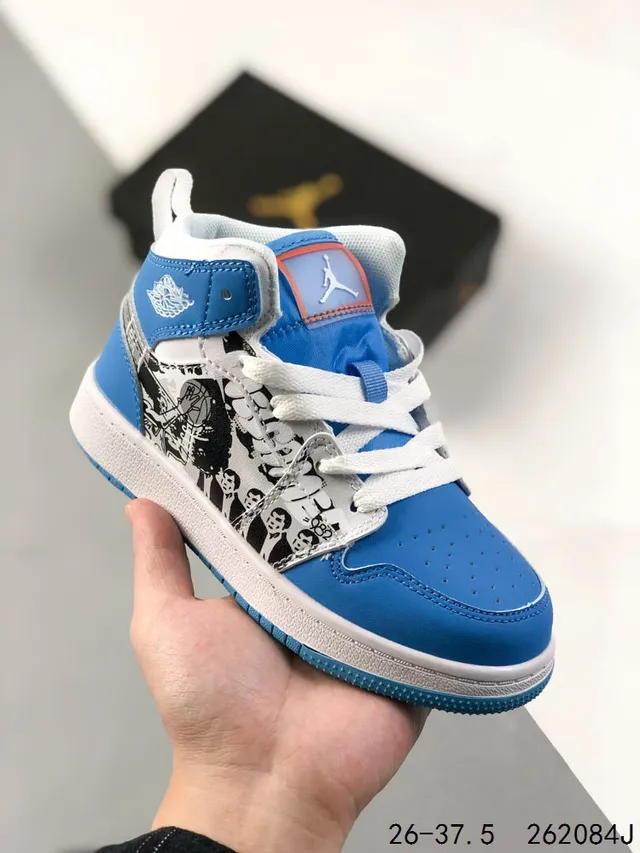 Tênis de basquete infantil Air Jordan 1 preto vermelho branco 10