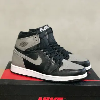 Tênis de basquete Air Jordan 1 High preto cinza branco