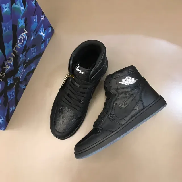 Air Jordan 1 Monogram काला हाई-टॉप बास्केटबॉल जूते 2
