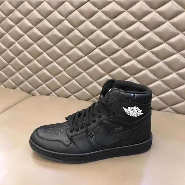 Air Jordan 1 Monogram काला हाई-टॉप बास्केटबॉल जूते 6