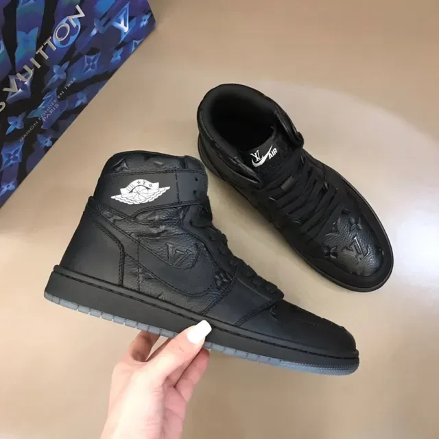 Air Jordan 1 Monogram काला हाई-टॉप बास्केटबॉल जूते 7