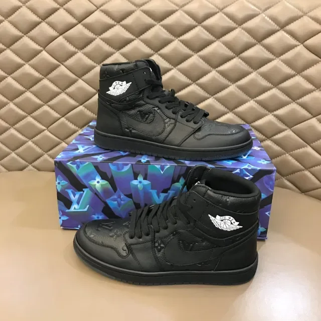 Air Jordan 1 Monogram काला हाई-टॉप बास्केटबॉल जूते 8