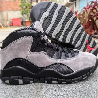 Zapatillas de baloncesto Air Jordan 10 gris y negro