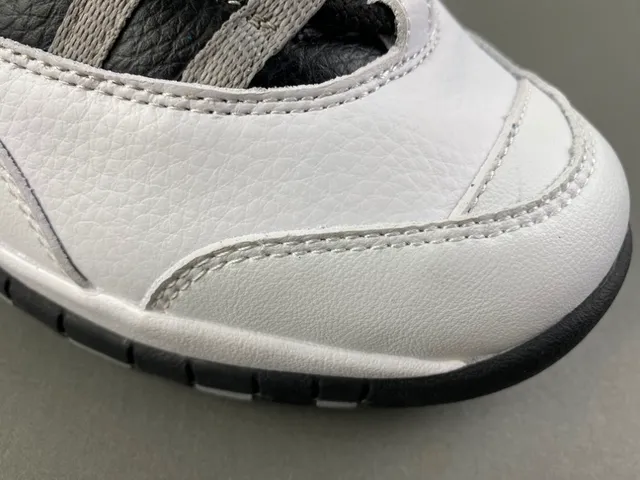 Air Jordan 10 White Black Gray Tênis de Basquete 2
