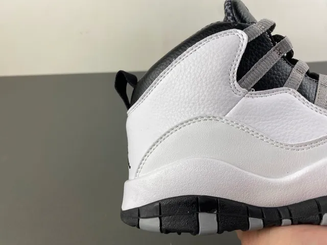 Air Jordan 10 White Black Gray Tênis de Basquete 3