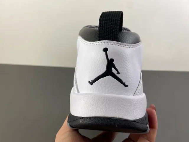 Air Jordan 10 White Black Gray Tênis de Basquete 4