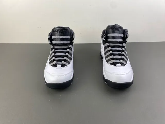 Air Jordan 10 White Black Gray Tênis de Basquete 10