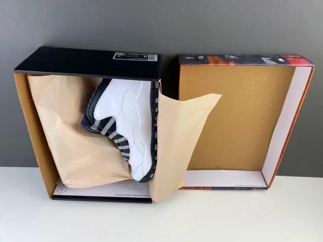 Air Jordan 10 White Black Gray Tênis de Basquete 12