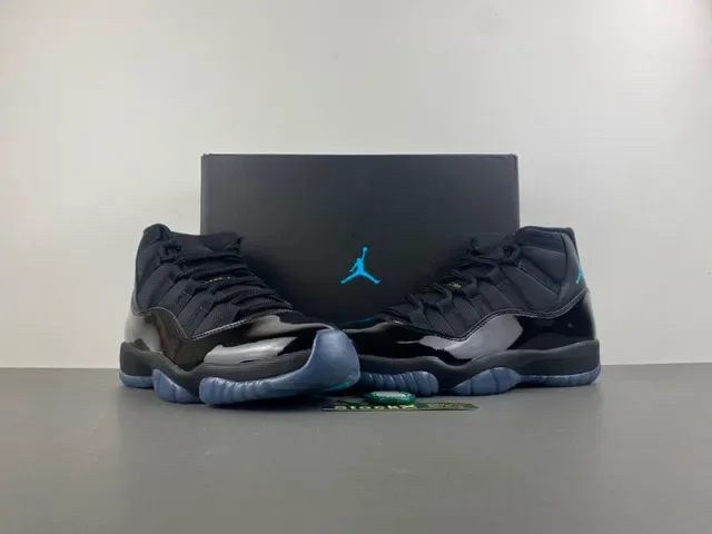 Air Jordan 11 Tênis de Basquete de Couro Patentado Preto 15
