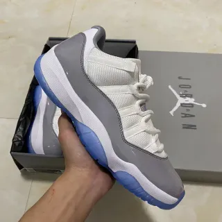 Air Jordan 11 सफेद कूल ग्रे नीले बास्केटबॉल जूते