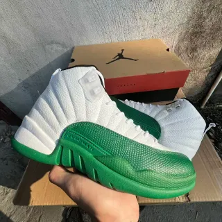 Air Jordan 12 सफ़ेद हरे बास्केटबॉल जूते