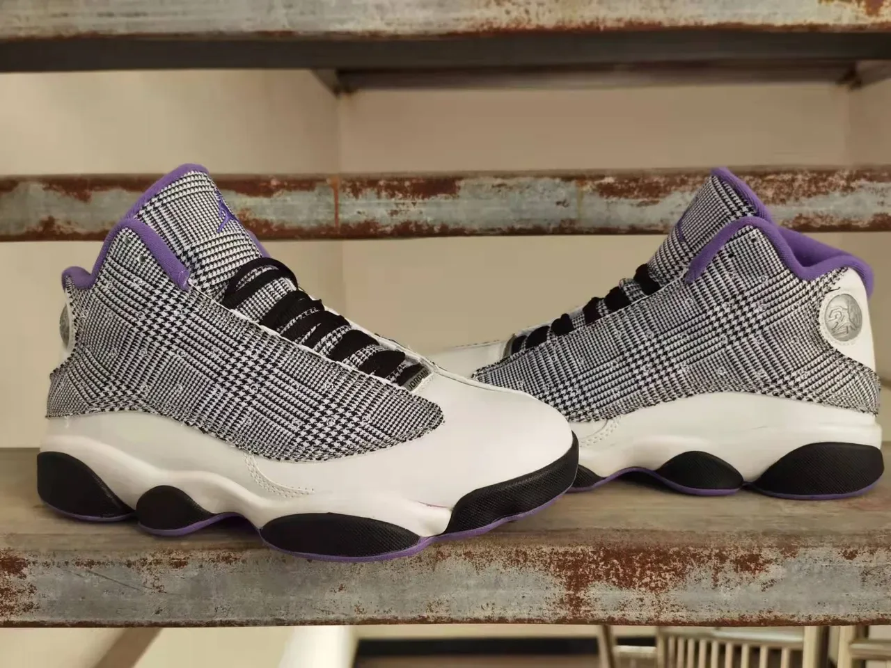 Air Jordan 13 Pata de Gallo Roxo Tênis de Basquete 3