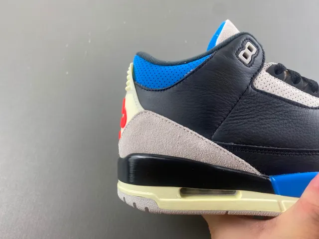 Air Jordan 3 أسود أزرق بيج أحذية كرة السلة 3