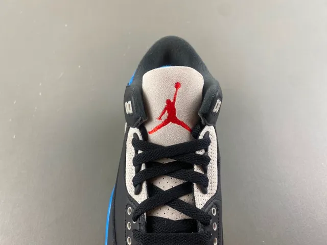 Air Jordan 3 أسود أزرق بيج أحذية كرة السلة 6