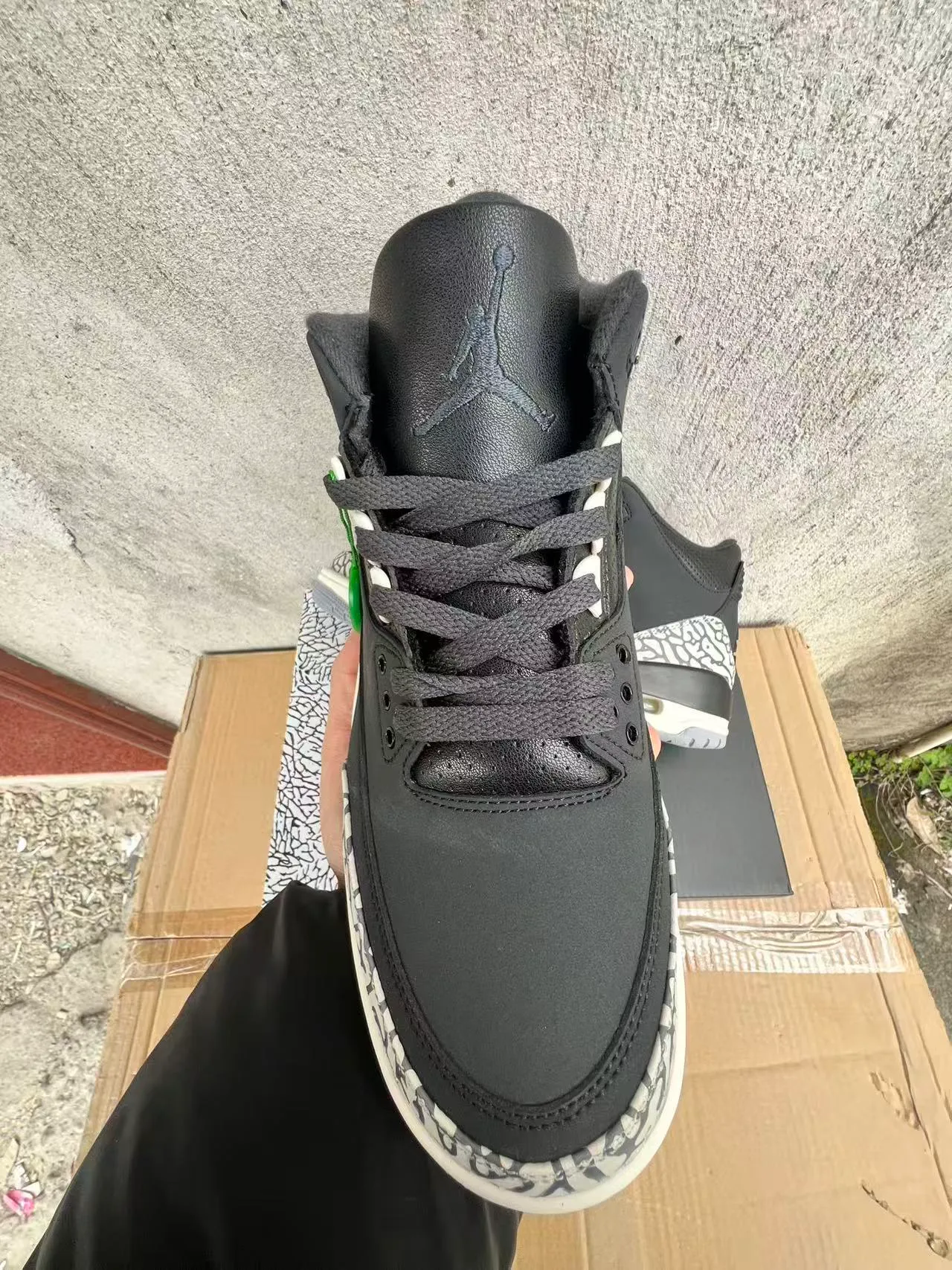 Zapatillas de baloncesto Air Jordan 3 con estampado de elefante negro 3