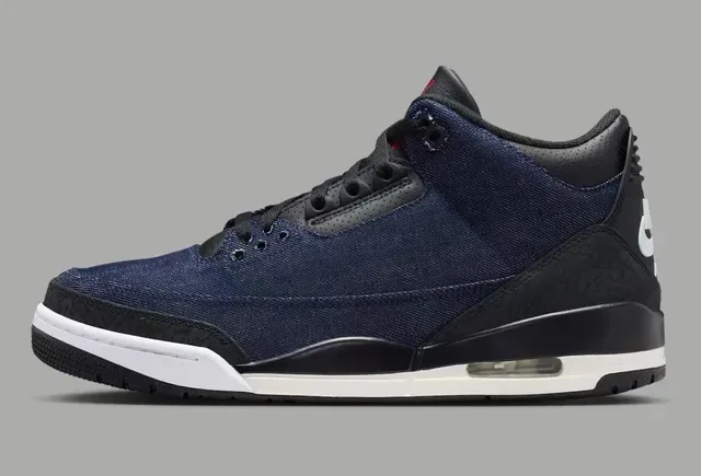 Air Jordan 3 ডেনিম এলিফ্যান্ট প্রিন্ট লাইফস্টাইল স্নিকার্স 5