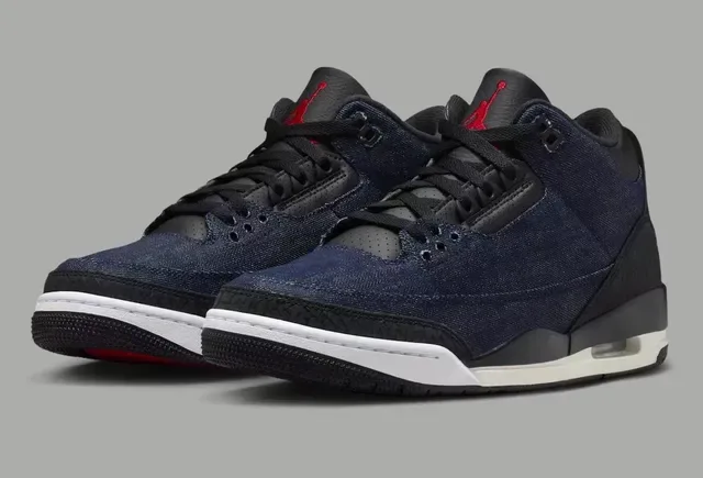 Air Jordan 3 ডেনিম এলিফ্যান্ট প্রিন্ট লাইফস্টাইল স্নিকার্স 9