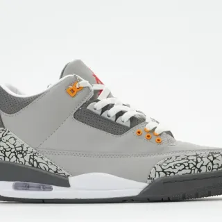 Tênis de basquete Air Jordan 3 Cinza Elefante