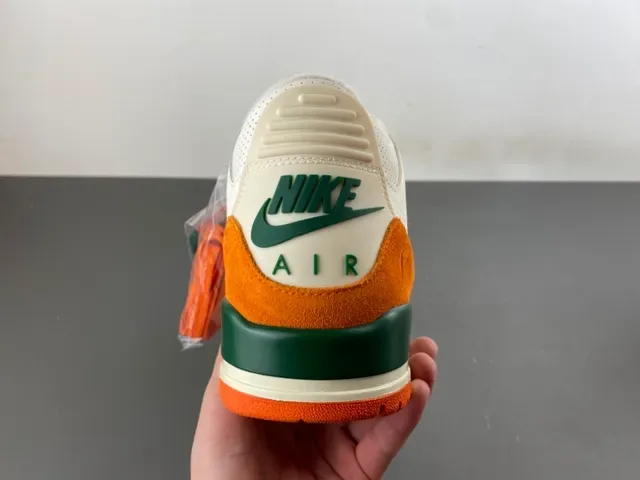 Air Jordan 3 Branco Laranja Verde Sapatos de Basquete 4