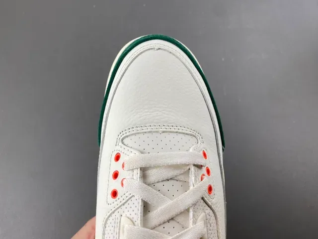 Air Jordan 3 Branco Laranja Verde Sapatos de Basquete 5
