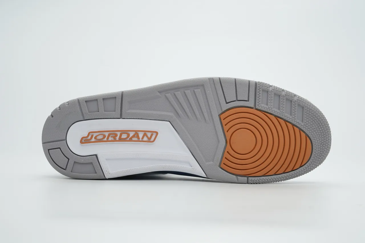 Zapatillas de baloncesto Air Jordan 3 blanco y azul real con estampado de elefante 9